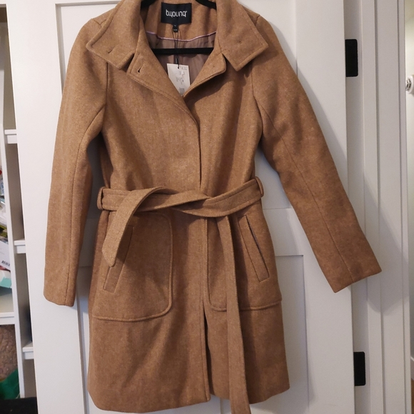 b.young BYCILIA Classic Coat NWT Tan 34/XS - Picture 4 of 16